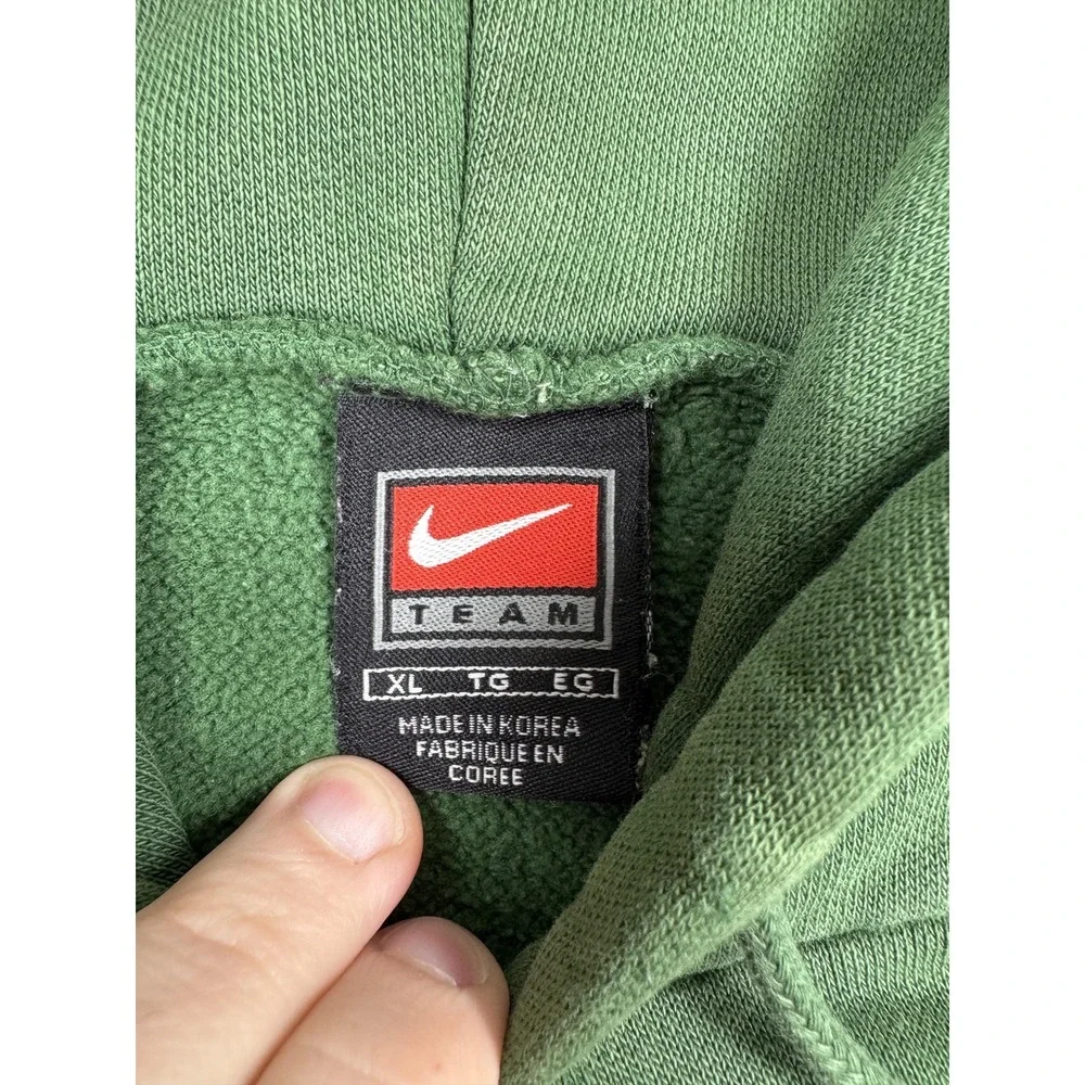 Vintage Miami Hurricanes Hoodie Sweatshirt Mens XL Green NCAA Football Nike 90s
